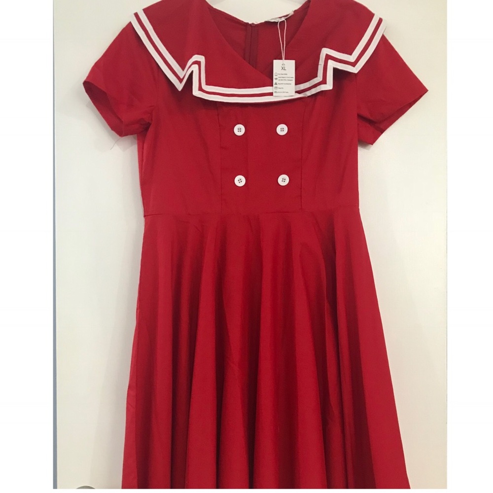 Size XL retro styled sailor dress!